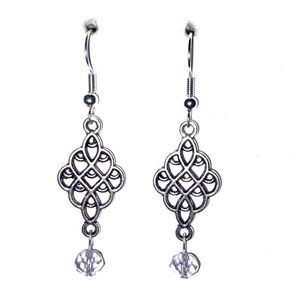 BOGO ‼️ Silver and lavender crystal earrings